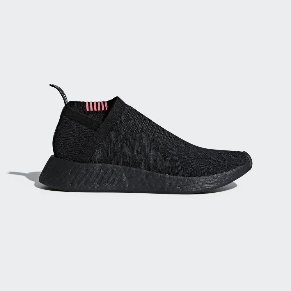 Adidas Men's NMD_CS2 Primeknit Originals Shoes Black/Dark Grey/Pink Ireland CQ2373